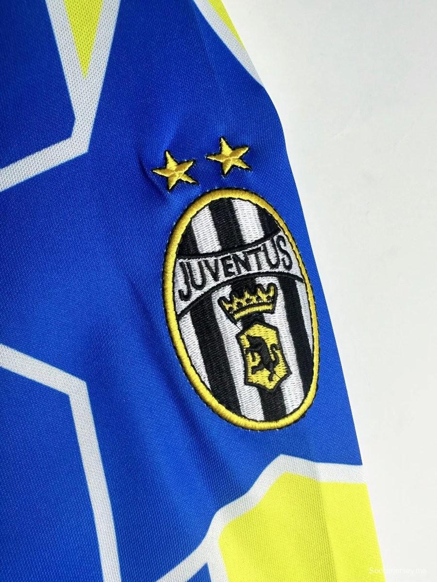 قميص ريترو 97/99 يوفنتوس ذهاباً وإياباً أزرق بأكمام طويلة