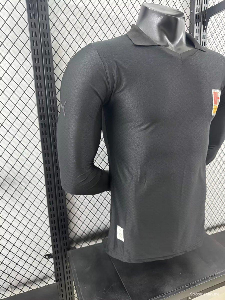 إصدار اللاعب 24/25 قميص بأكمام طويلة أسود اللون بمناسبة الذكرى 125 لتأسيس ميلان 24/25