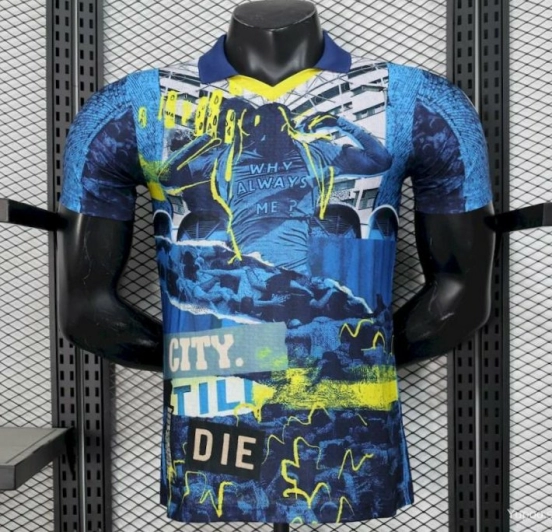 2025/26 نسخة اللاعب 2025/26 قميص مانشستر سيتي أزرق إصدار خاص من الإصدار الخاص