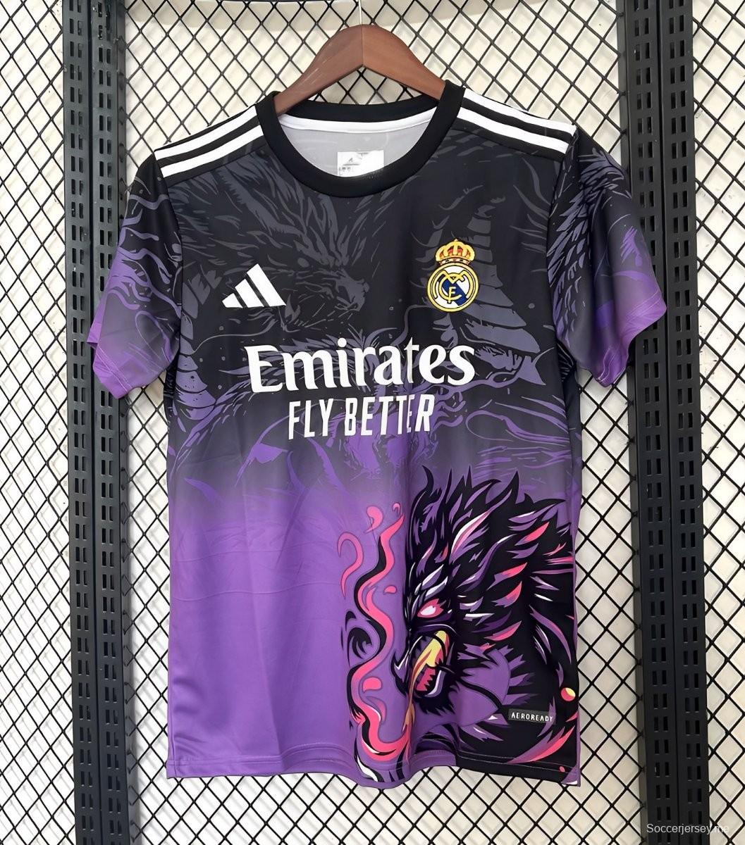 25/26 قميص ريال مدريد "تنين الأوبسيديان" الأرجواني الخاص
