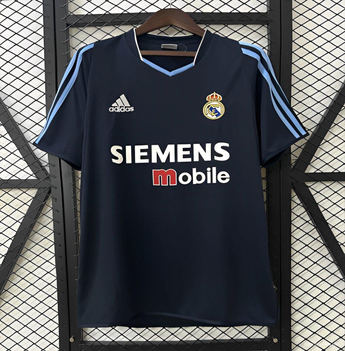 03/04 قميص ريترو ريال مدريد ريترو خارج الديار 03/04