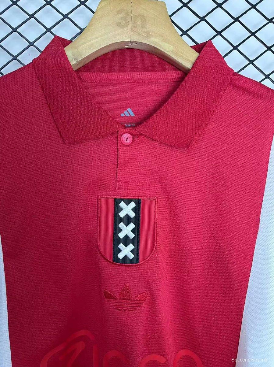 25/26 قميص بأكمام طويلة الأكمام بمناسبة الذكرى 125 لتأسيس أياكس