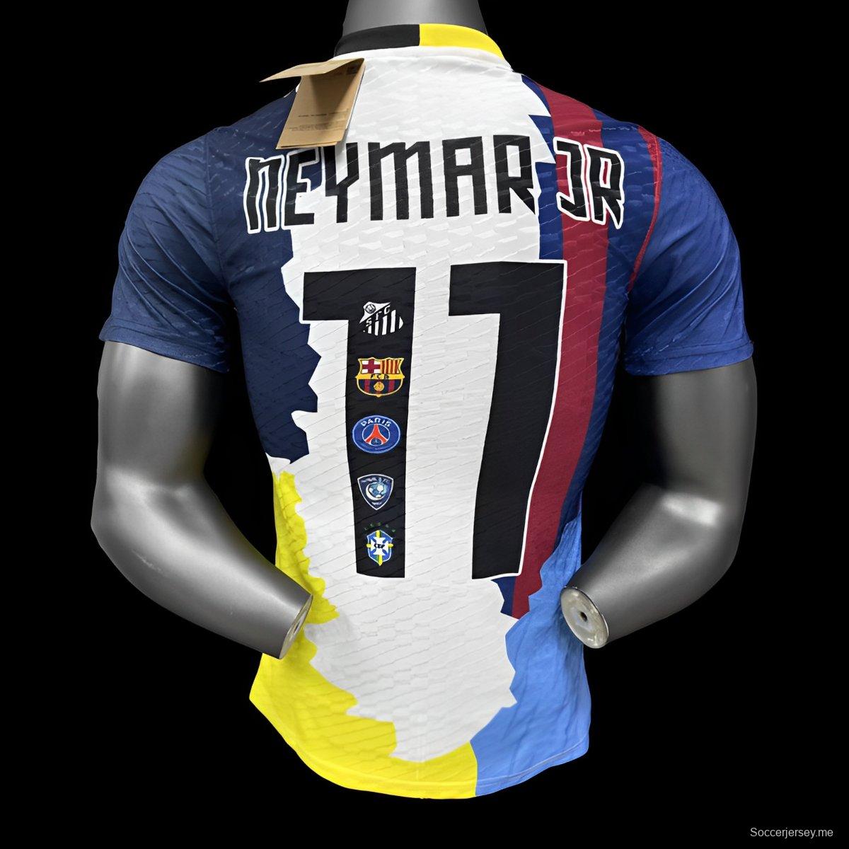 إصدار اللاعب 25/26 نيمار جونيور JR برشلونة/باريس سان جيرمان/سانتوس قميص خاص