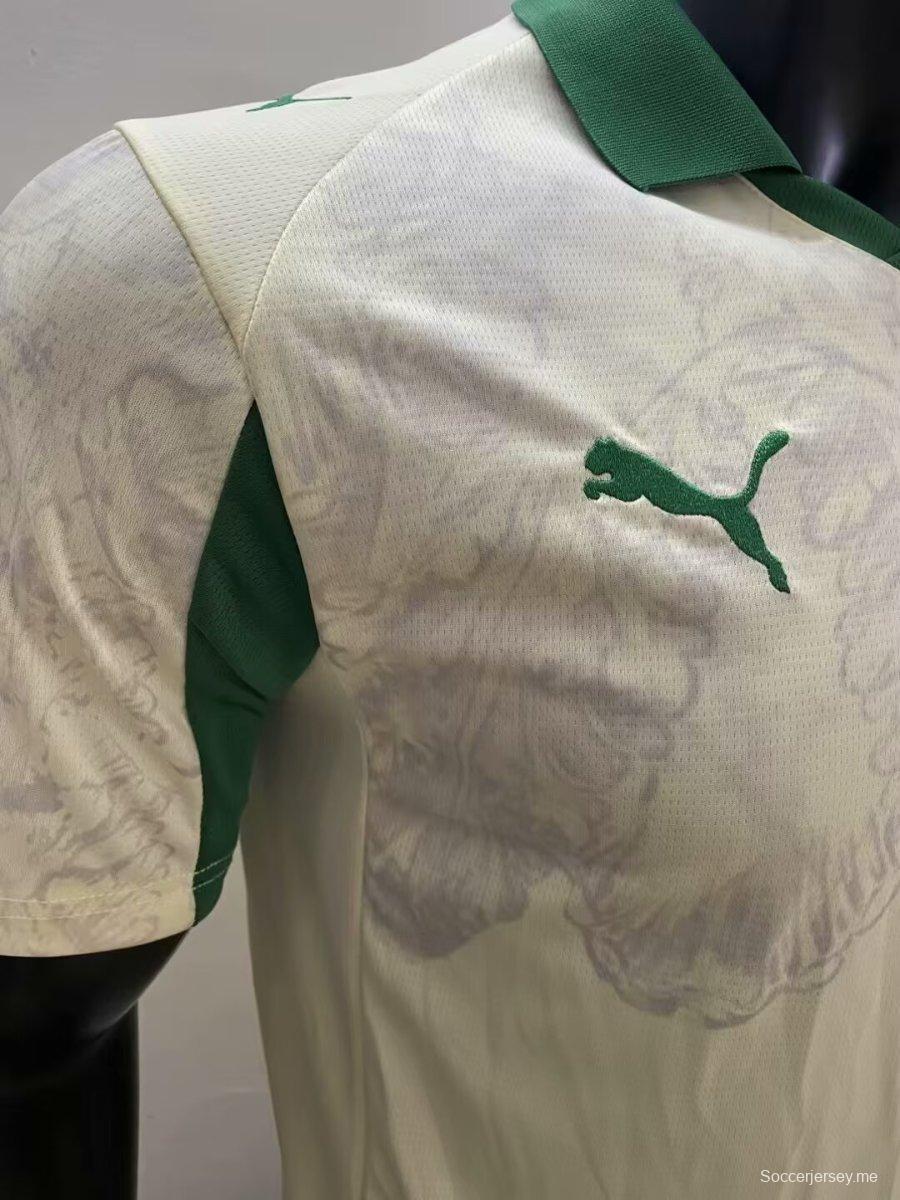 25/26 بالميراس قميص بالميراس أوف وايت مع لمسات خضراء