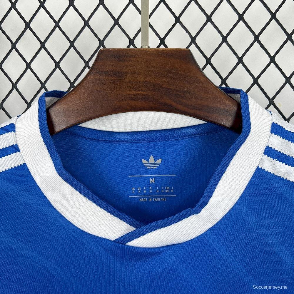 25/26 قميص ريال مدريد الثالث أزرق طويل الأكمام أزرق اللون