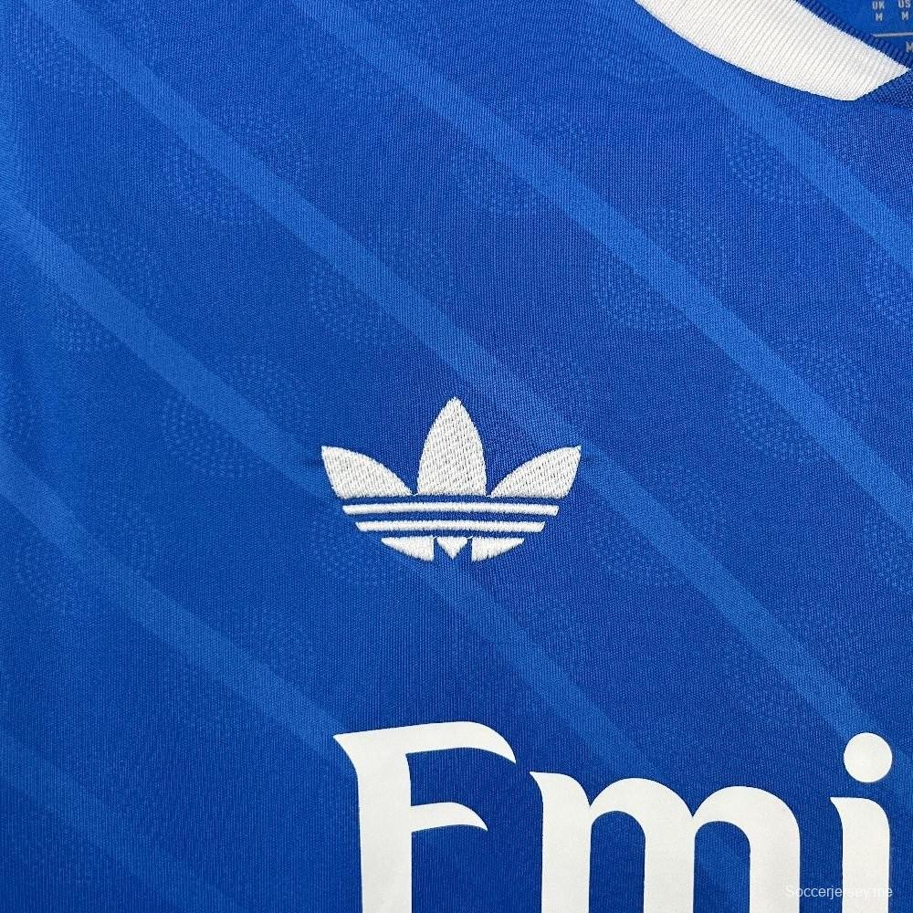 25/26 قميص ريال مدريد الثالث أزرق طويل الأكمام أزرق اللون