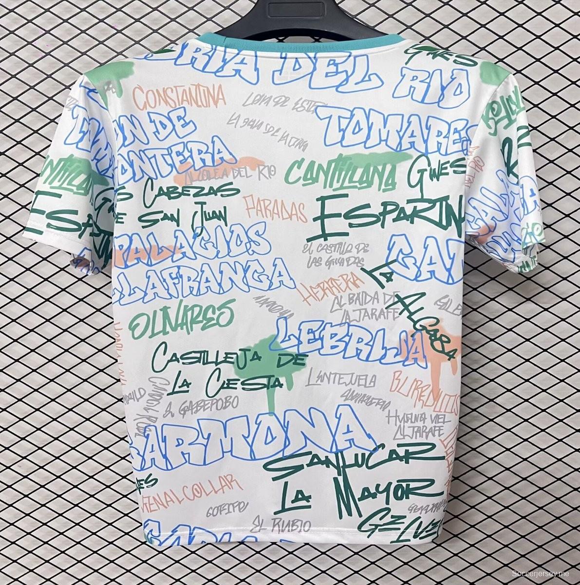 25/26 قميص تدريب ريال بيتيس أبيض اللون أبيض اللون أبيض اللون