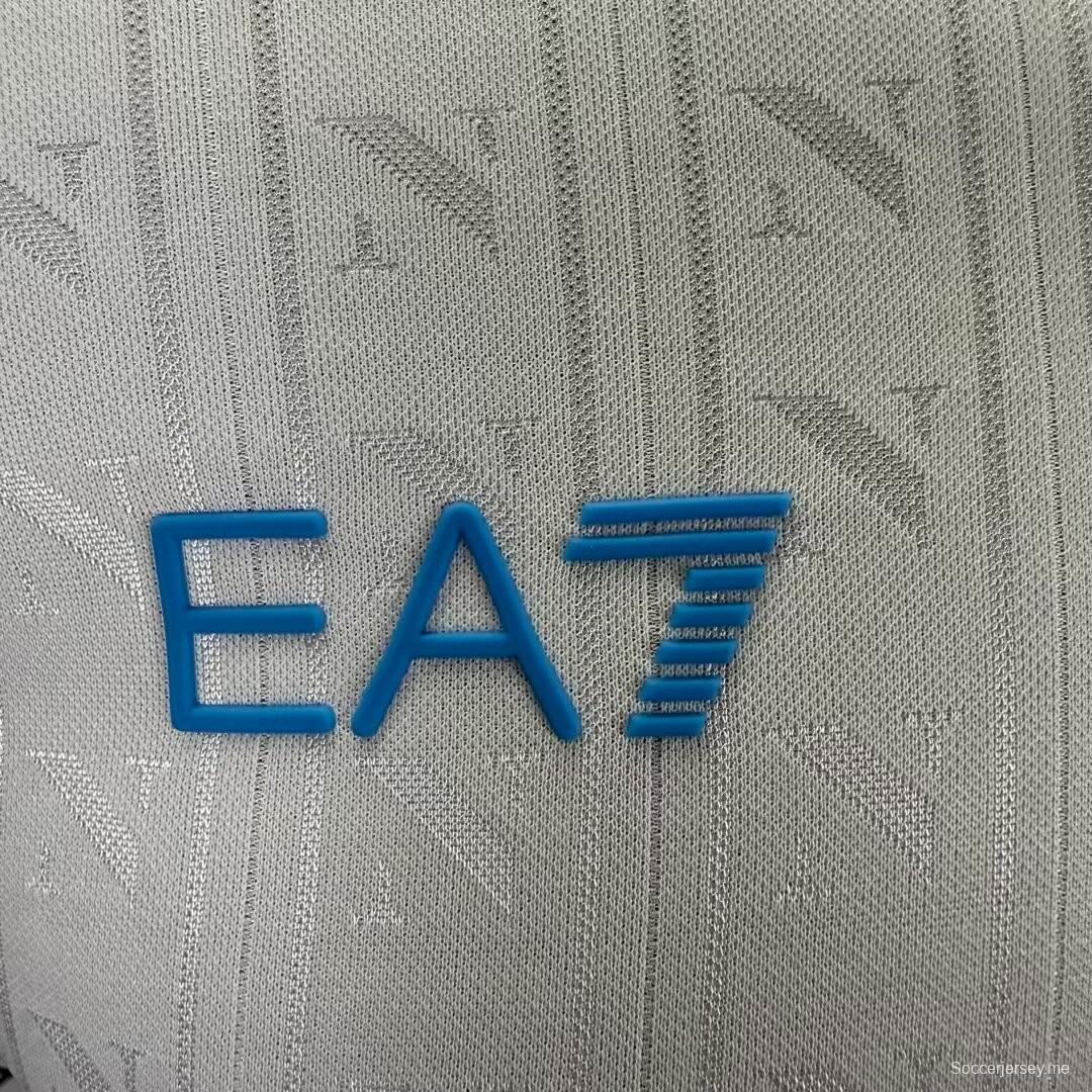 إصدار اللاعب 25/26 قميص بطل نابولي SSC نابولي خارج الديار أبيض اللون