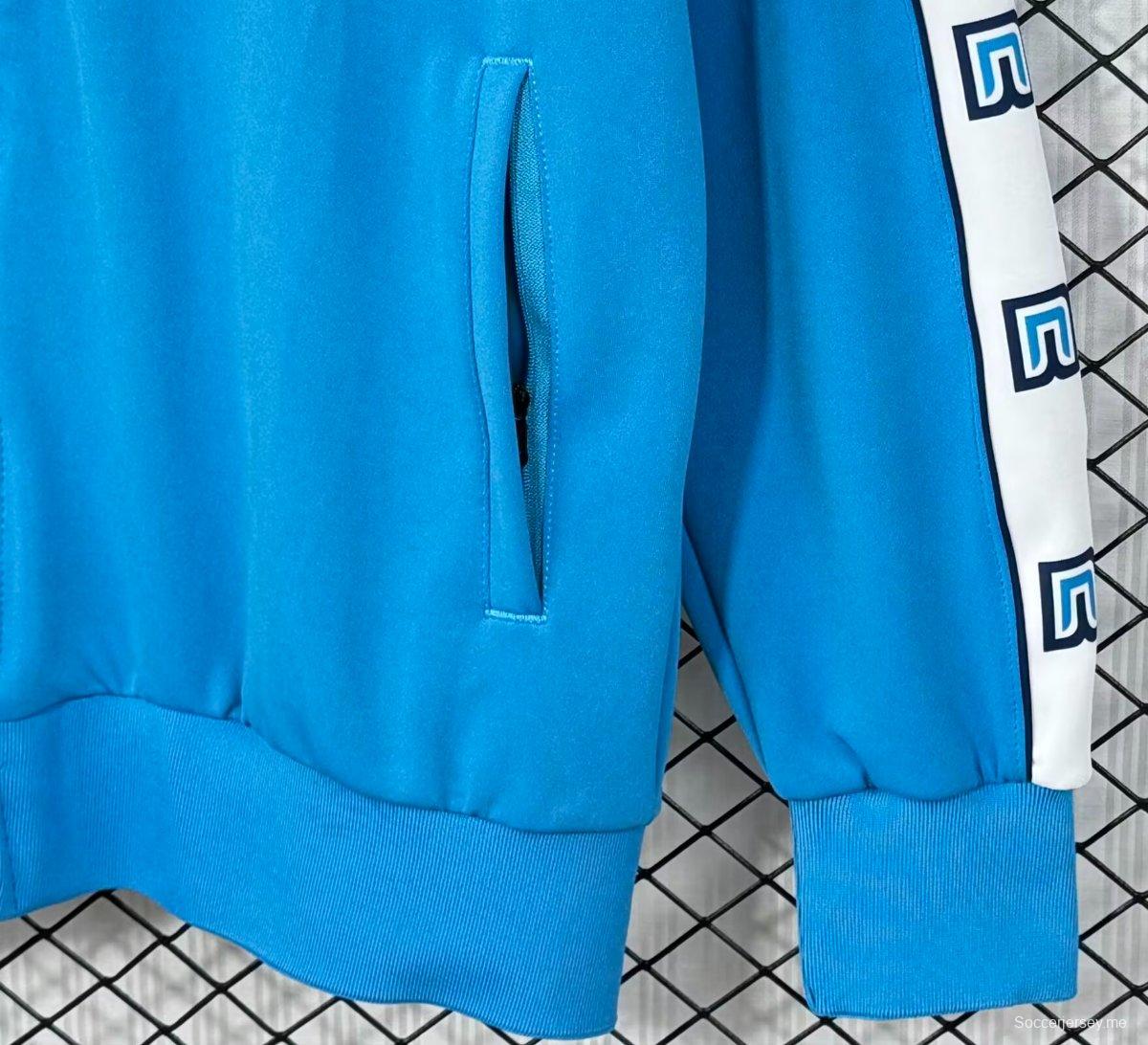 سترة ريترو 87/88 نابولي الرئيسية بسحاب كامل