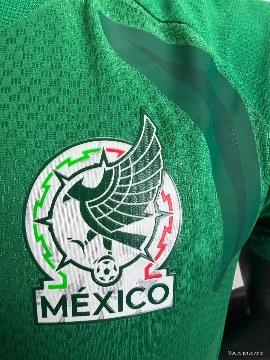 نسخة اللاعب 2026 قميص التدريب قبل المباراة الأخضر المكسيكي 2026