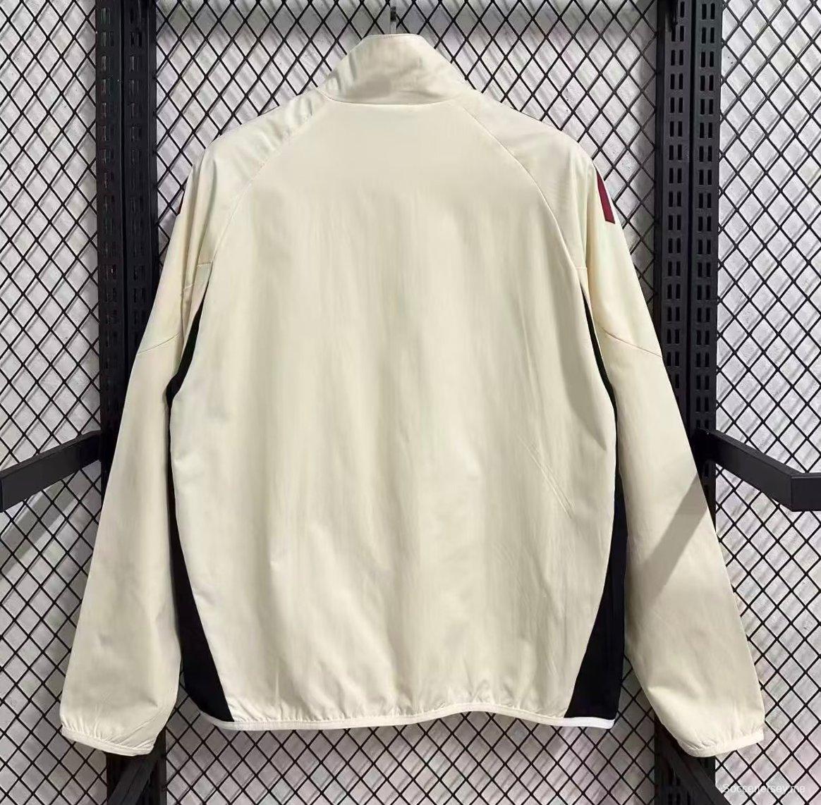 25/26 ليفربول سترة واقية من الرياح بسحاب أبيض كامل