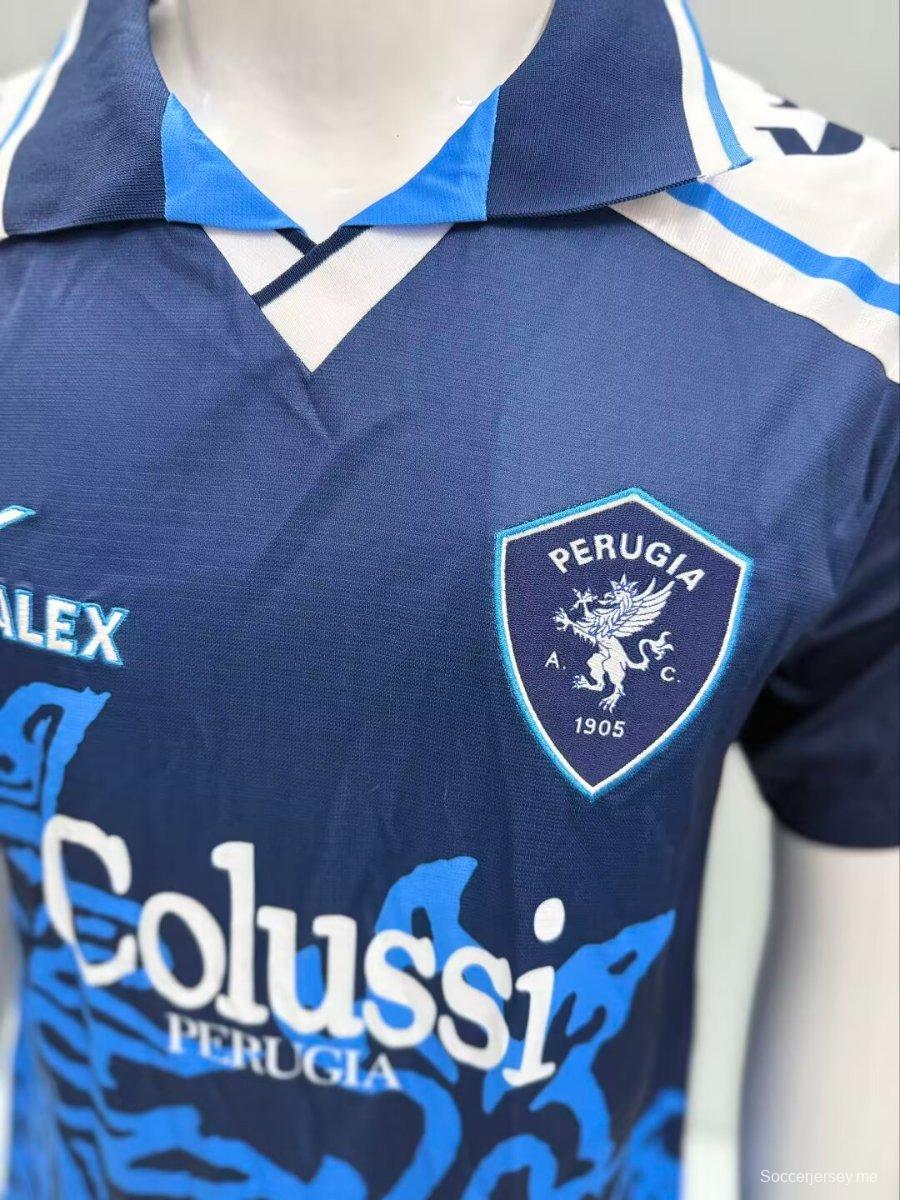 قميص أزرق عتيق 97/98 بيروجيا أزرق اللون خارجي