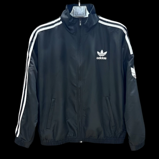 2026 سترة واقية من الرياح من Adidas Navy بسحاب كامل