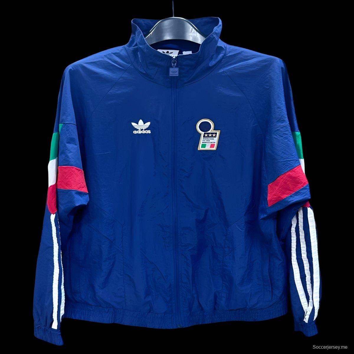 سترة واقية من الرياح بفتحة سحاب كاملة من Retro 1994 Italy Home