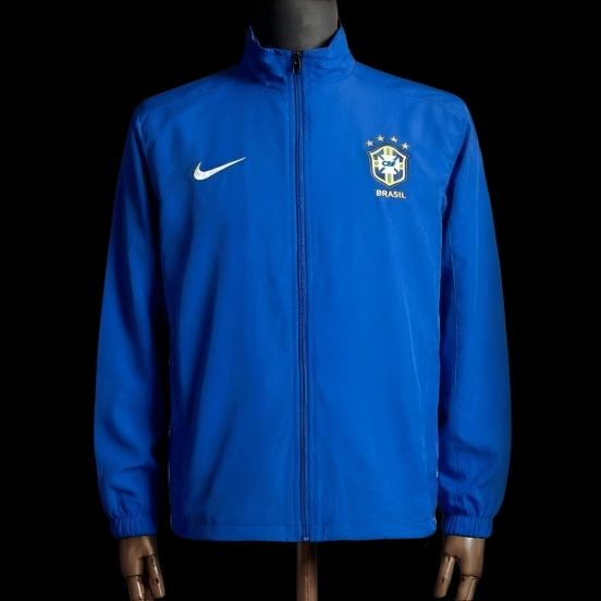 سترة واقية من الرياح بلون أزرق برازيلي على الطراز الكلاسيكي لعام 1998