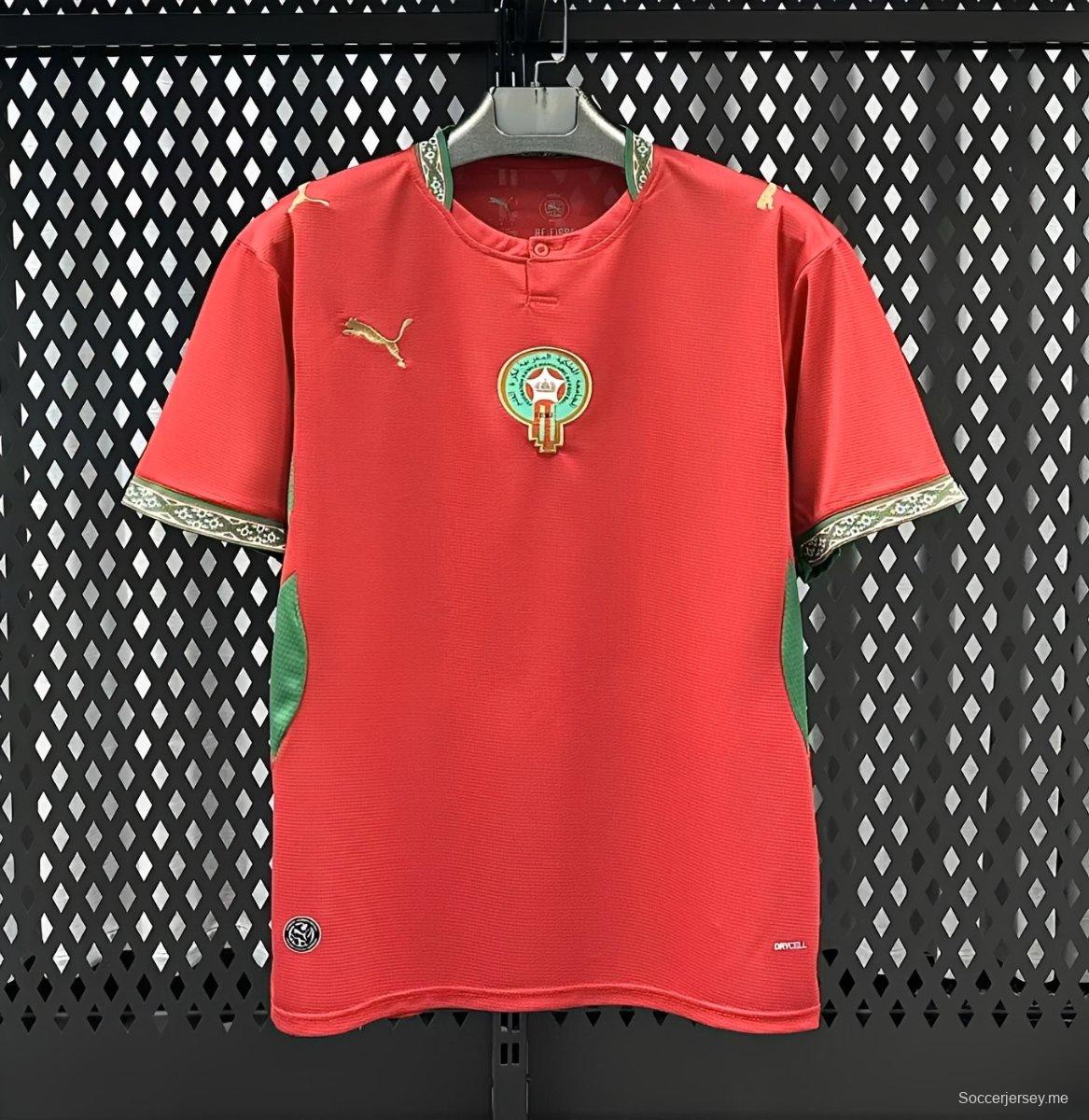 قميص المنتخب المغربي للمباريات على أرضه لعام 2026