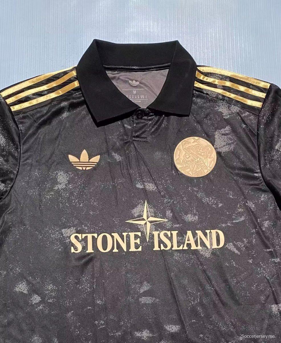 26/27  قميص أسود من Ajax x Stone Island Concept
